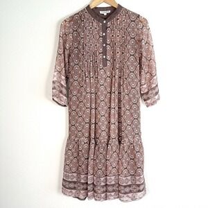 Lolita Jaca St Barth Silk Shift Midi Dress Womens Small Resortwear Quiet‎ Luxury